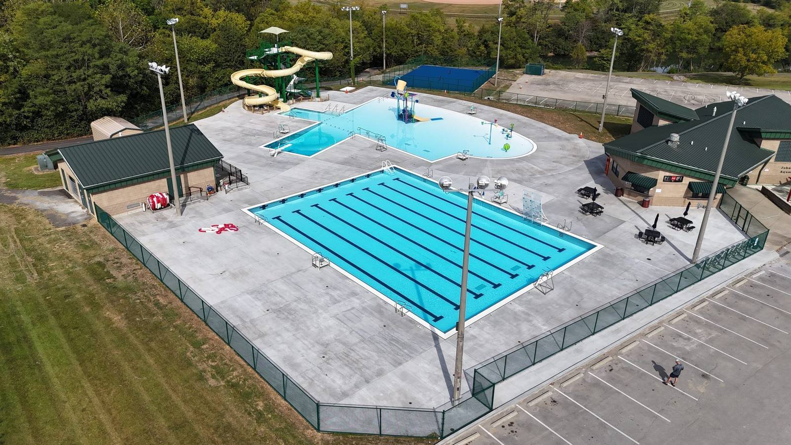 Aerial of the finished John W. Black Aquatic Center, 3 of 15